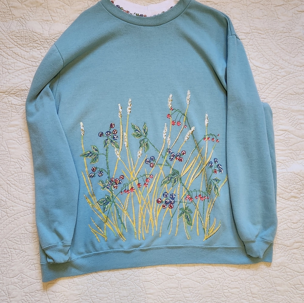 Vintage pale blue sweater 3xl